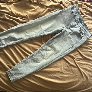 White House Black Market Skinny Cropped High-waisted Jeans with Zipper Accent